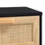 Konzolni stol crni 80x30x75 cm od borovine i prirodnog ratana