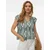 VERO MODA Bluza VMMYMILO  zelena / bela