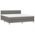 vidaXL Box spring postelja z vzmetnico temno siva 160x200 cm blago