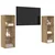 Set TV komoda Zidne 2 pcs Umjetnički hrast 107 x 35 x 37 cm