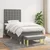 Vidaxl Box spring postelja z vzmetnico temno siva 80x200 cm blago