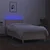 Vidaxl Box spring postelja z vzmetnico LED krem 100x200 cm blago