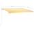 Tenda na ručno uvlačenje s LED svjetlima 400x300 cm žuto-bijela