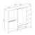 HANAH HOME Garderober Kale 190 Anthracite v2