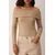 Trendyol Milla ženska bluza Twoaw26Bz00081, bež-bež