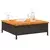 Vrtni stol crni 70 x 70 x 25 cm od ratana i bagremovog drva