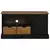 TV ormarić HALDEN s kliznim vratima crni 110x40x60 cm puno drvo