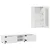 Set TV komoda s ladicama FLORIN 3 pcs Bijelo Konstruirano drvo