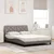 Vidaxl Postelja z vzmetnico taupe 120x200 cm blago