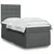 Vidaxl Box spring postelja z vzmetnico temno siva 80x200 cm blago