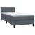 Vidaxl Box Spring postelja z vzmetnico Temno siva 80x220 cm Velvet