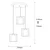 Opviq Luster Swank-702-S2, 113cm, 35 cm, 3xE27, 40W