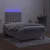 Krevet box spring s madracem LED svjetlosivi 120x190 cm tkanina
