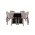 Venture Design Jedilna miza in komplet stolov Strada miza s 6 stoli Astoria 120x74 cm črno rjava