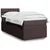 Vidaxl Box spring postelja z vzmetnico temno rjava 100x200 cm blago
