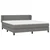 Vidaxl Box spring postelja z vzmetnico temno siva 180x200 cm blago