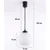 Brilagi - LED luster na sajli RETRO GLASS 1xE27/60W/230V prečnik 15 cm crna/bela
