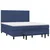Vidaxl Box spring postelja z vzmetnico modra 160x200 cm blago