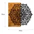 Atelier Del Sofa Zidna dekoracija Mandala 6, 59x3x58 cm, Crna