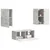 Set TV komoda Zidne 2 pcs Betonski sivi Konstruirano drvo