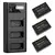 K&F LP-E17 Camera Battery 2250mAh, 3-pack + Charger LCD display charger set