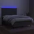 Vidaxl Box spring postelja z vzmetnico LED temno siva 140x200 cm blago