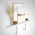 HANAH HOME Zidna polica Lierre Gold White