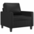 4-dijelni set sofa s jastucima crni od umjetne kože