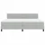 Vidaxl LED Box Spring Postelja Svetlo siva 200 x 200 cm Žamet