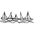 Wallity Zidna dekoracija Ships In Water, 68x24 cm, 1.2mm, Crna