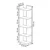 Hanah Home polica za knjige Aura, 37,8 cm, antracit