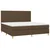 Vidaxl Box spring postelja z vzmetnico LED temno rjava 200x200cm blago