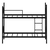 Hanah Home Krevet na sprat Defne, 90x190 cm, Crni