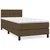 vidaXL Box spring postelja z vzmetnico temno rjava 90x200 cm blago