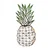 Wallity Zidna dekoracija Pineapple 223, 56x24x1.5 cm, Šarena