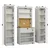 Hanah Home Nero Duo vitrina za kafe kutak sa LED osvetljenjem 160 × 190 × 44 cm, bela