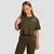 GymBeam Women‘s Limitless Cropped T-Shirt Espresso