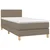 Vidaxl Box spring postelja z vzmetnico LED taupe 90x200 cm blago