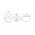 WC + Bidet CARTER BELI PODKROVNI set
