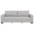 vidaXL Trosed kavč sivo-bel 220x77x82 cm blago