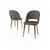 HANAH HOME Set stolica (6 komada) Pane Cappuccino Gold