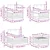 8 pcs Set vanjskih sofa Bijela