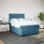 Vidaxl Box spring postelja z vzmetnico modra 140x190 cm žamet