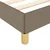 Vidaxl Posteljni okvir brez vzmetnice taupe 120x190 cm blago