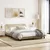 Vidaxl Posteljni okvir Dover krem 160x200 cm blago