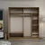 Hanah Home Garderober Kale-7168, 220x210x52 cm, Crni