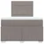 Vidaxl Box spring postelja z vzmetnico taupe 120x190 cm blago
