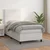 Vidaxl Box spring postelja z vzmetnico bel 100x200 cm umetno usnje