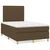 Vidaxl Box spring postelja z vzmetnico temno rjava 120x190 cm blago