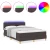 LED Box Spring Krevet Tamno smeđa 140 x 200 cm tkanina
